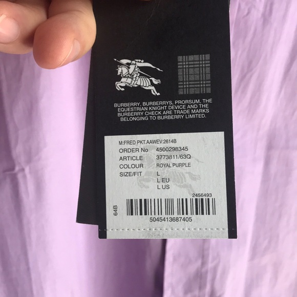Burberry Brit lavender button down shirt- large - Picture 3 of 3